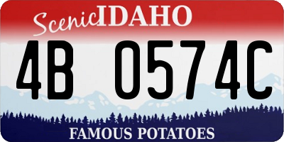 ID license plate 4B0574C