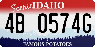 ID license plate 4B0574G