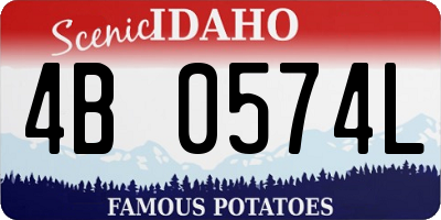ID license plate 4B0574L