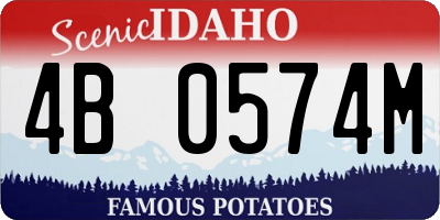 ID license plate 4B0574M
