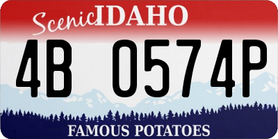 ID license plate 4B0574P