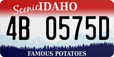 ID license plate 4B0575D