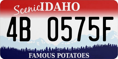 ID license plate 4B0575F