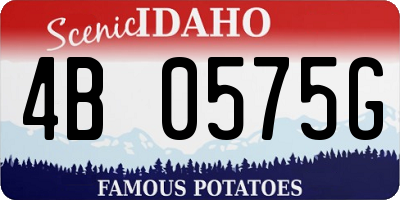 ID license plate 4B0575G