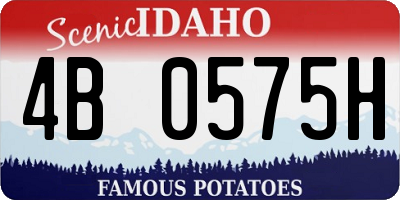 ID license plate 4B0575H