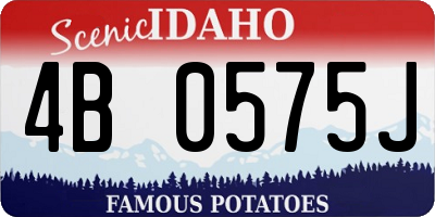 ID license plate 4B0575J