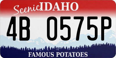 ID license plate 4B0575P