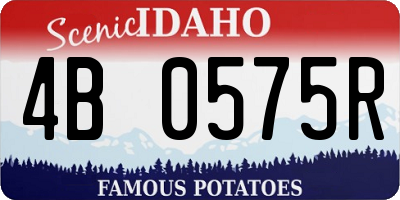 ID license plate 4B0575R