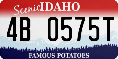 ID license plate 4B0575T