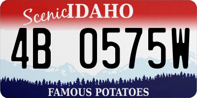 ID license plate 4B0575W