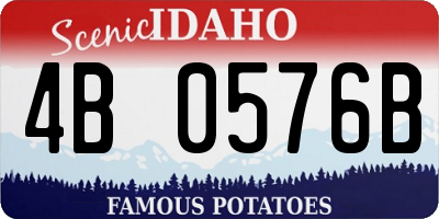 ID license plate 4B0576B