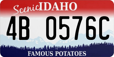 ID license plate 4B0576C