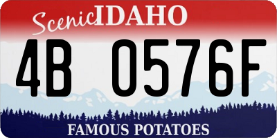 ID license plate 4B0576F