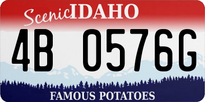 ID license plate 4B0576G