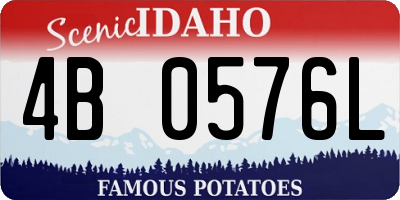 ID license plate 4B0576L