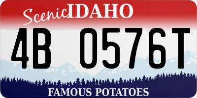 ID license plate 4B0576T