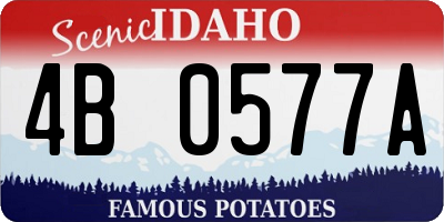 ID license plate 4B0577A