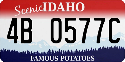 ID license plate 4B0577C