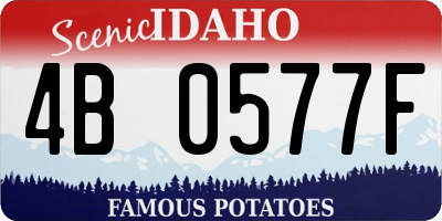 ID license plate 4B0577F