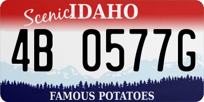 ID license plate 4B0577G