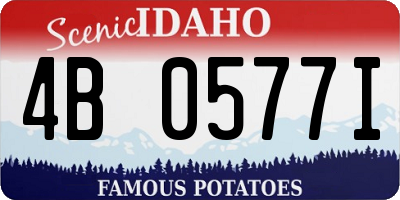 ID license plate 4B0577I