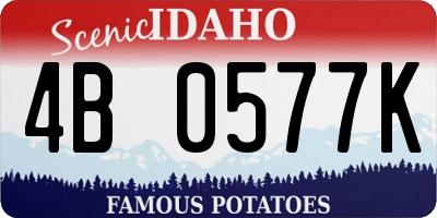 ID license plate 4B0577K