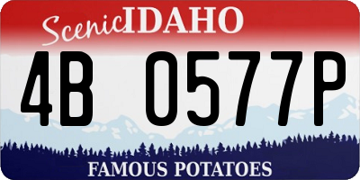 ID license plate 4B0577P