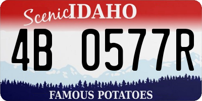 ID license plate 4B0577R