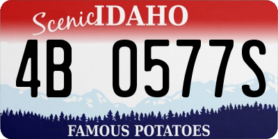 ID license plate 4B0577S