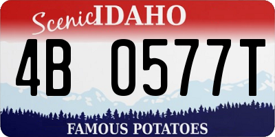 ID license plate 4B0577T