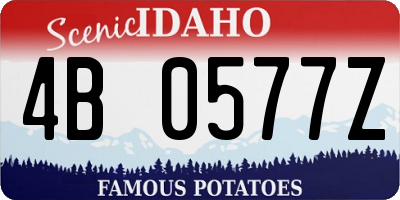 ID license plate 4B0577Z