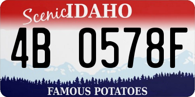 ID license plate 4B0578F