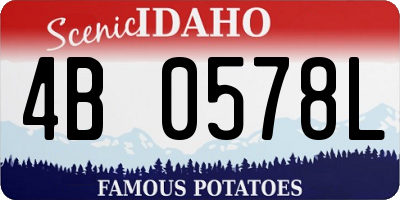 ID license plate 4B0578L