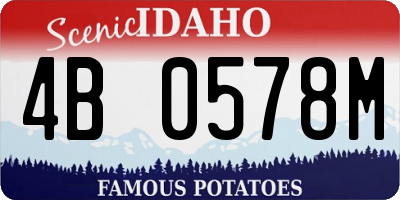 ID license plate 4B0578M