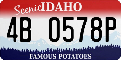 ID license plate 4B0578P