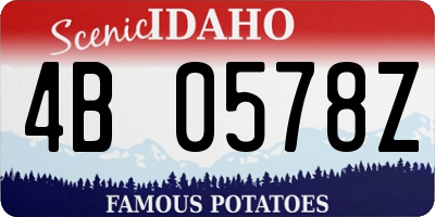 ID license plate 4B0578Z