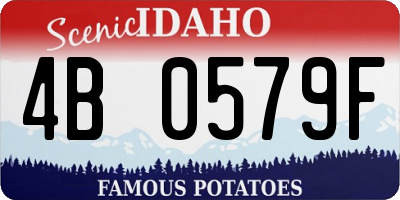 ID license plate 4B0579F