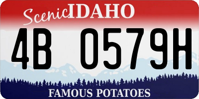 ID license plate 4B0579H
