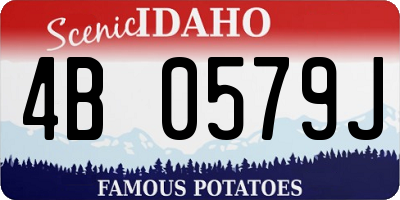 ID license plate 4B0579J
