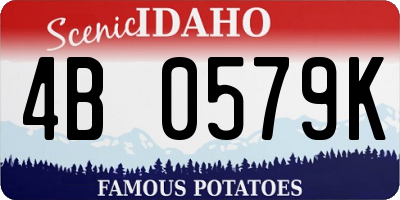 ID license plate 4B0579K
