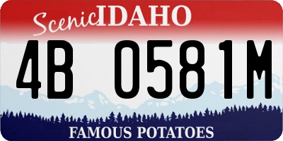 ID license plate 4B0581M