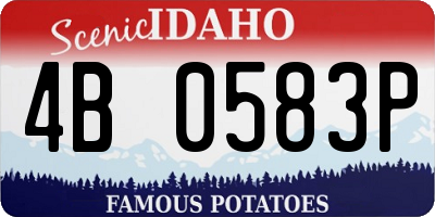 ID license plate 4B0583P