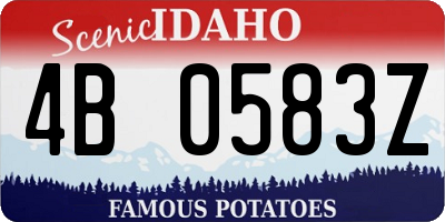 ID license plate 4B0583Z