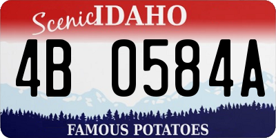 ID license plate 4B0584A
