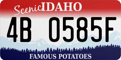 ID license plate 4B0585F