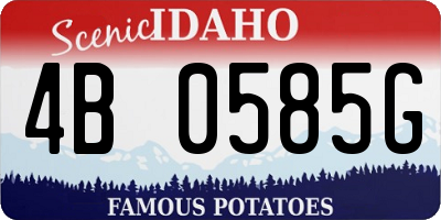 ID license plate 4B0585G
