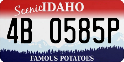 ID license plate 4B0585P