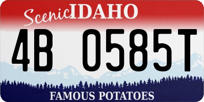 ID license plate 4B0585T