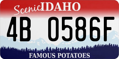 ID license plate 4B0586F
