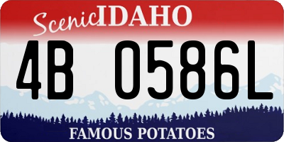ID license plate 4B0586L